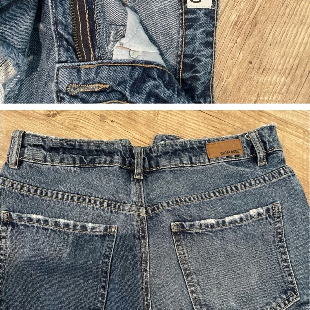 Garage Ripped Denim Shorts - Picture 2 of 3